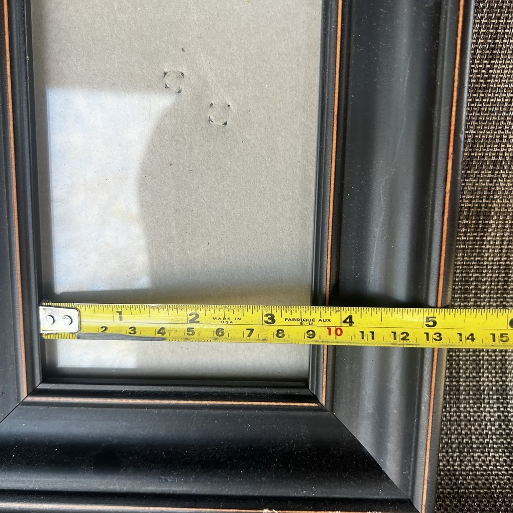 Hobby Lobby Black Distressed 4x6 Photo Frame Wide Molded Beveled Edge MDF - Picture 5 of 6